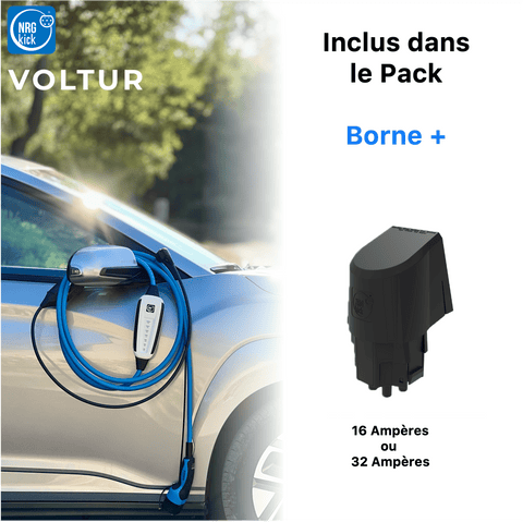 PACK 3 : Borne Triphasé non-amovible de 11 à 22kW