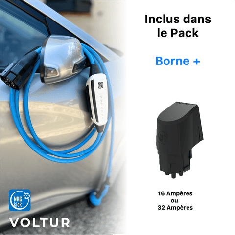 PACK 3 : Borne Triphasé non-amovible de 11 à 22kW